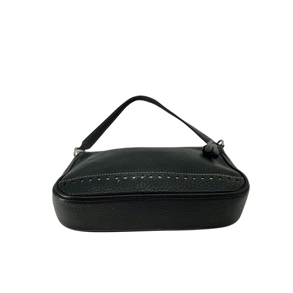 Vintage Coach Black Pebbled Leather Shoulder Bag Y2K - Picture 3 of 9